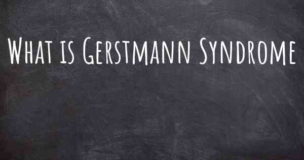 What is Gerstmann Syndrome