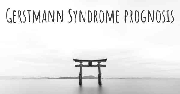 Gerstmann Syndrome prognosis