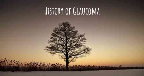 History of Glaucoma