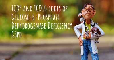 ICD9 and ICD10 codes of Glucose-6-Phosphate Dehydrogenase Deficiency G6pd