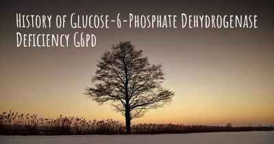History of Glucose-6-Phosphate Dehydrogenase Deficiency G6pd