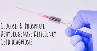 Glucose-6-Phosphate Dehydrogenase Deficiency G6pd diagnosis