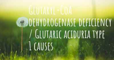Glutaryl-CoA dehydrogenase deficiency / Glutaric aciduria type 1 causes