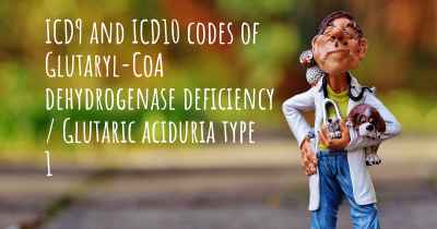 ICD9 and ICD10 codes of Glutaryl-CoA dehydrogenase deficiency / Glutaric aciduria type 1