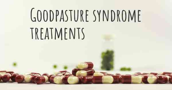 Goodpasture syndrome treatments