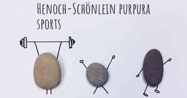 Henoch-Schönlein purpura sports
