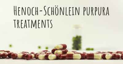 Henoch-Schönlein purpura treatments