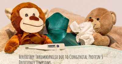 Hereditary Thrombophilia due to Congenital Protein S Deficiency symptoms