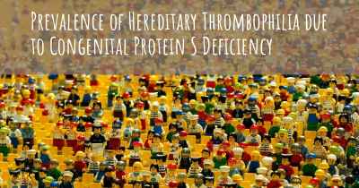Prevalence of Hereditary Thrombophilia due to Congenital Protein S Deficiency