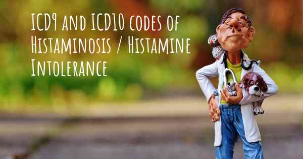 ICD9 and ICD10 codes of Histaminosis / Histamine Intolerance