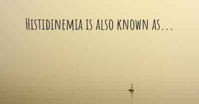 Histidinemia is also known as...
