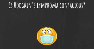 Is Hodgkin's lymphoma contagious?