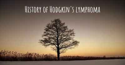 History of Hodgkin's lymphoma