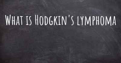 What is Hodgkin's lymphoma