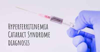 Hyperferritinemia Cataract Syndrome diagnosis