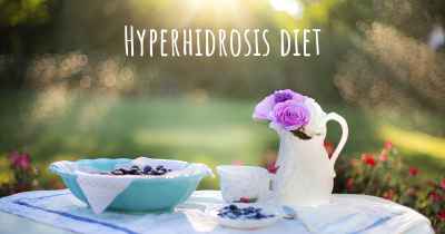 Hyperhidrosis diet