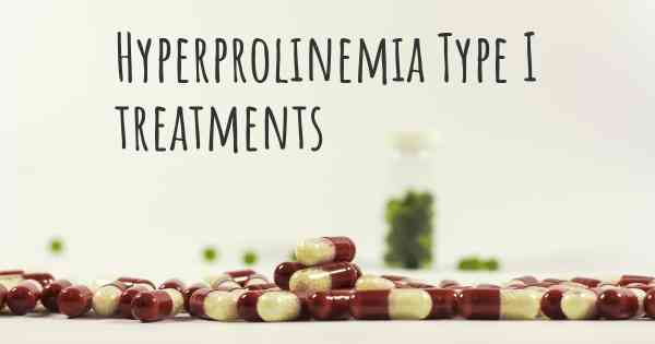 Hyperprolinemia Type I treatments