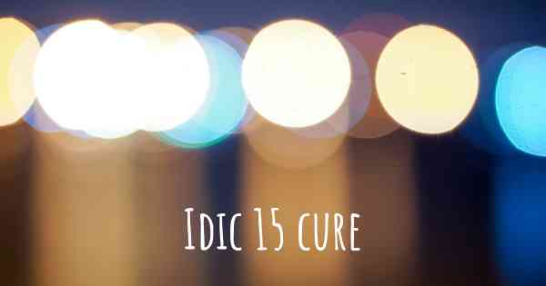 Idic 15 cure