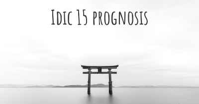 Idic 15 prognosis