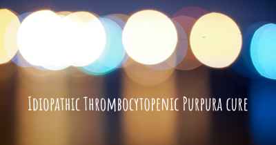 Idiopathic Thrombocytopenic Purpura cure