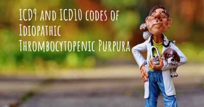 ICD9 and ICD10 codes of Idiopathic Thrombocytopenic Purpura
