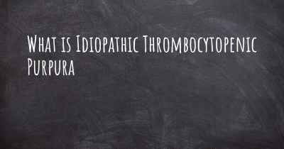 What is Idiopathic Thrombocytopenic Purpura