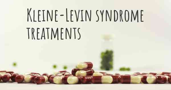 Kleine-Levin syndrome treatments