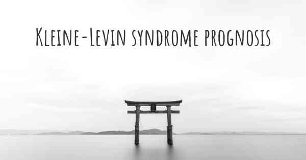 Kleine-Levin syndrome prognosis