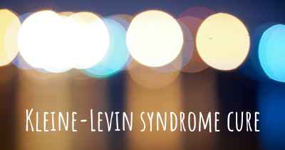 Kleine-Levin syndrome cure