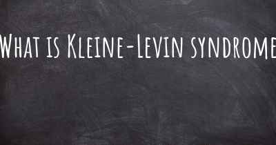 What is Kleine-Levin syndrome