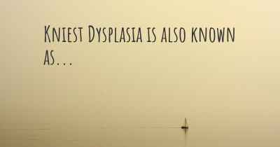 Kniest Dysplasia is also known as...