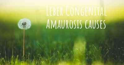 Leber Congenital Amaurosis causes