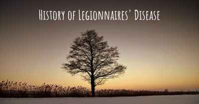 History of Legionnaires' Disease