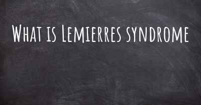 What is Lemierres syndrome