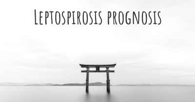 Leptospirosis prognosis