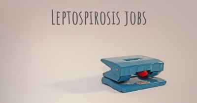 Leptospirosis jobs