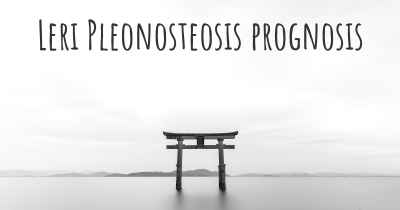 Leri Pleonosteosis prognosis