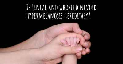 Is Linear and whorled nevoid hypermelanosis hereditary?