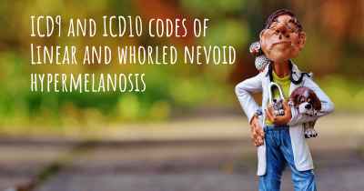 ICD9 and ICD10 codes of Linear and whorled nevoid hypermelanosis