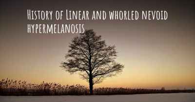 History of Linear and whorled nevoid hypermelanosis