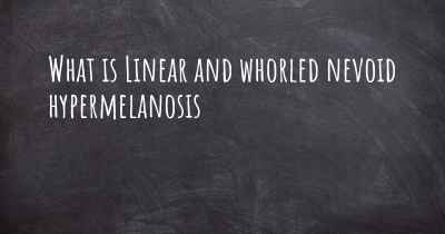 What is Linear and whorled nevoid hypermelanosis