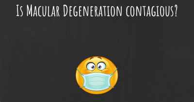 Is Macular Degeneration contagious?