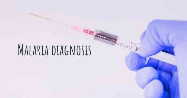 Malaria diagnosis