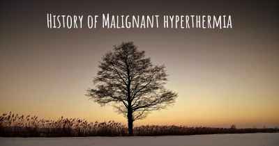 History of Malignant hyperthermia