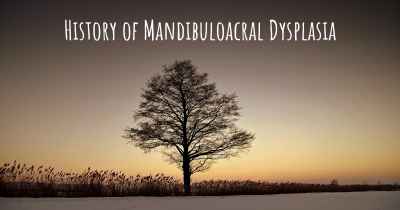 History of Mandibuloacral Dysplasia