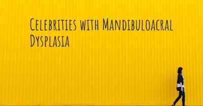 Celebrities with Mandibuloacral Dysplasia