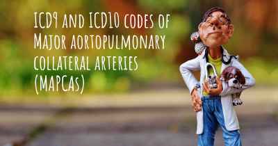ICD9 and ICD10 codes of Major aortopulmonary collateral arteries (MAPCAs)