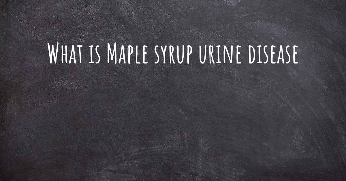 What is Maple syrup urine disease
