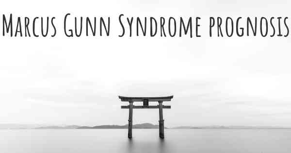 Marcus Gunn Syndrome prognosis