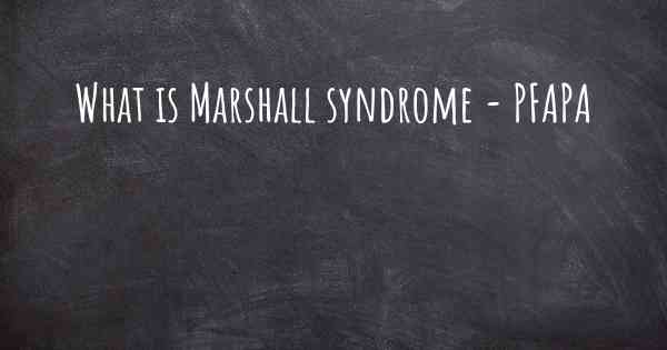 What is Marshall syndrome - PFAPA